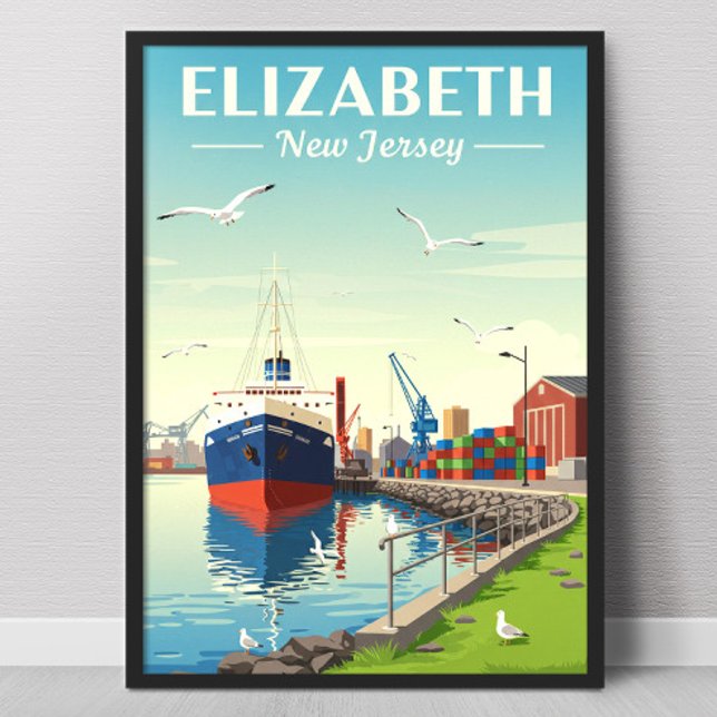 Vintage Elizabeth New Jersey Poster (Creator Uploaded)