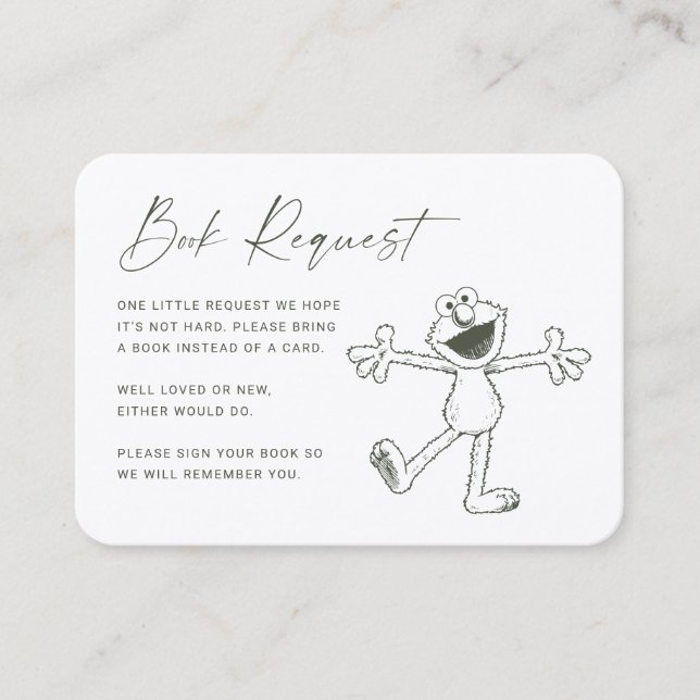 Vintage Elmo Baby Book Request Insert (Front)