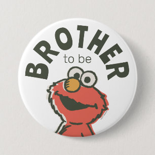 Vintage Elmo Baby Shower Brother To Be 7.5 Cm Round Badge