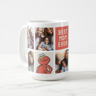 Vintage Elmo   Best Mum - Photo Collage Coffee Mug