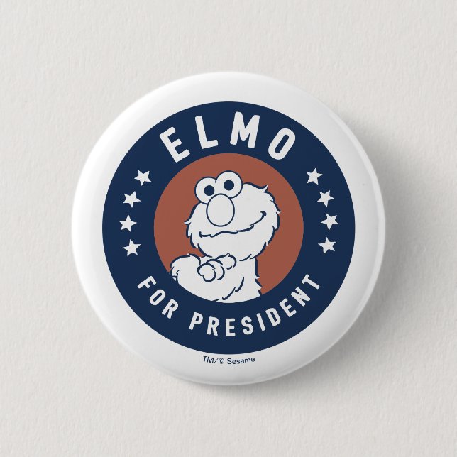 Vintage Elmo for President Badge (Front)