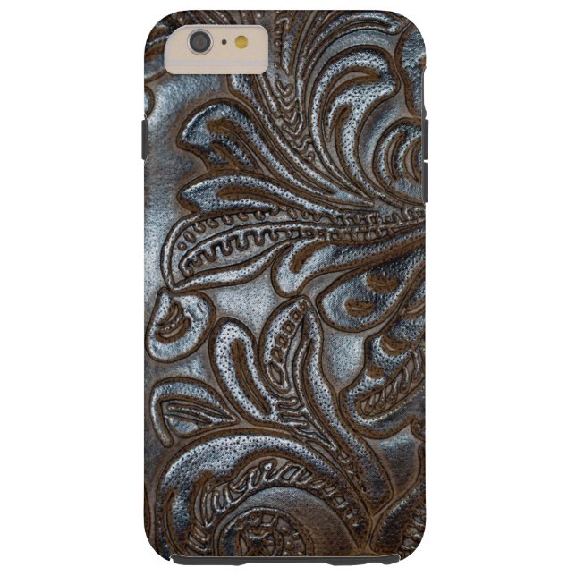 Vintage Embossed Brown Leather Case-Mate iPhone Case (Back)