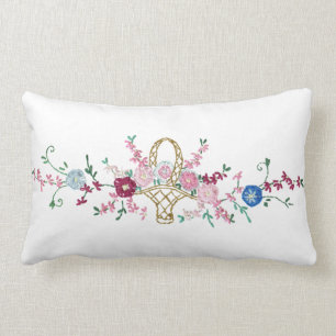 Vintage Embroidered Look American MoJo Pillow