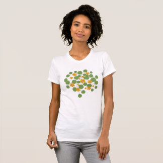 Vintage Embroidery Nasturtium Cascade | Botanical T-Shirt