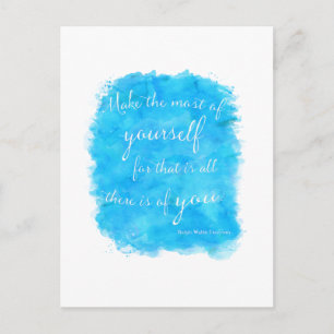 Vintage Emerson Inspirational Courage Quote Postcard
