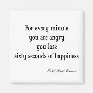 Vintage Emerson Inspirational Happiness Quote Magnet