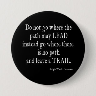 Vintage Emerson Inspirational Leadership Quote 7.5 Cm Round Badge