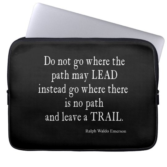 Vintage Emerson Inspirational Leadership Quote Laptop Sleeve