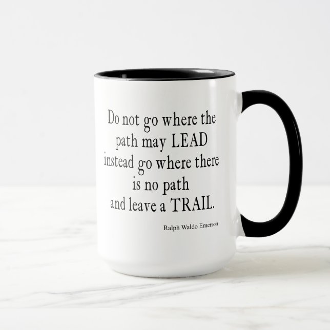 Vintage Emerson Inspirational Leadership Quote Mug (Right)