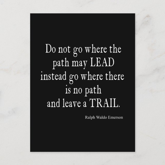 Vintage Emerson Inspirational Leadership Quote Postcard (Front)