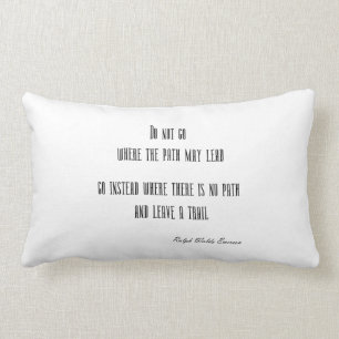 Vintage Emerson Inspirational Quote Customisable Lumbar Cushion