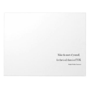 Vintage Emerson Inspirational Quote - Customisable Notepad
