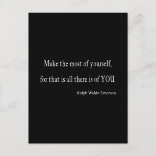 Vintage Emerson Inspirational Quote - Customisable Postcard