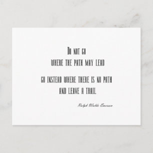 Vintage Emerson Inspirational Quote Customisable Postcard