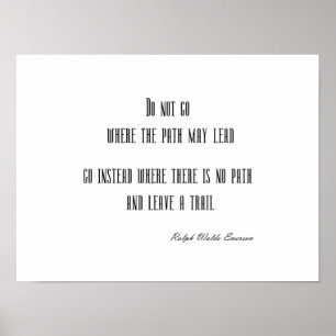 Vintage Emerson Inspirational Quote Customisable Poster