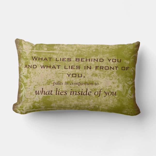 Vintage Emerson Quote Throw Pillow (Front)