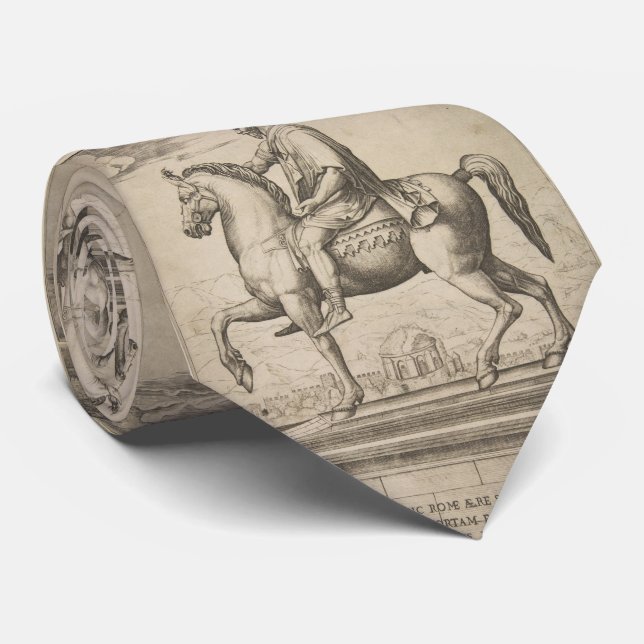 Vintage Emperor Marcus Aurelius Illustration Tie (Rolled)