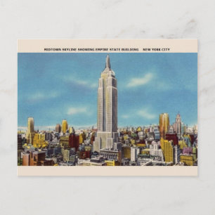 Vintage Empire State Building NYC Postcard