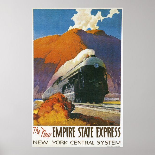 Vintage Empire State Express Locomotive Print (Front)
