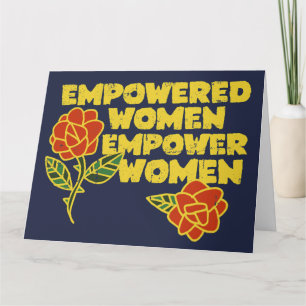 Vintage Empowered Women Empower Women Feminist Art Card