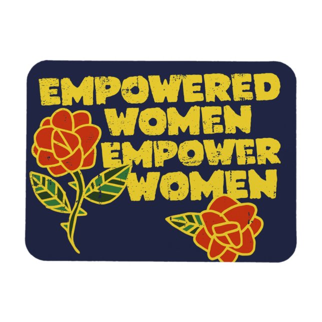 Vintage Empowered Women Empower Women Feminist Art Magnet (Horizontal)