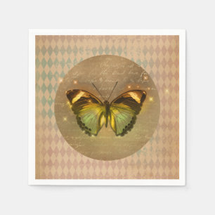 Vintage Enchanted Butterfly  Napkin