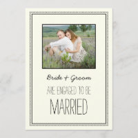 Vintage Engagement Party Photo Invitations