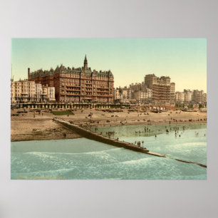 Vintage England, Brighton Beach Seaside Poster
