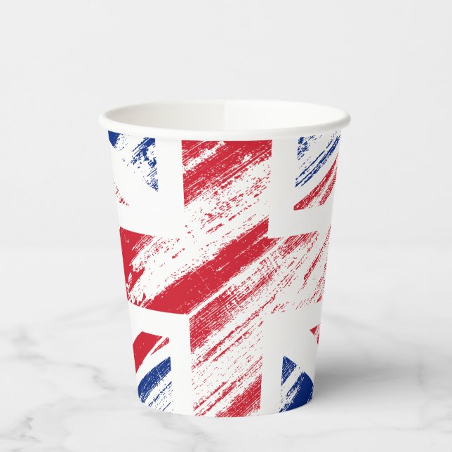 Vintage England Flag  Paper Cups (Left)