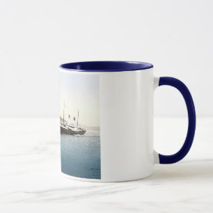 Vintage England Folkestone Harbour 1890's Mug