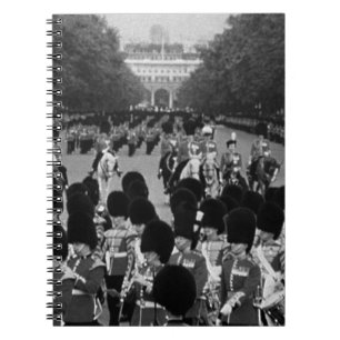 Vintage England Guards returning along the Mall 70 Notebook
