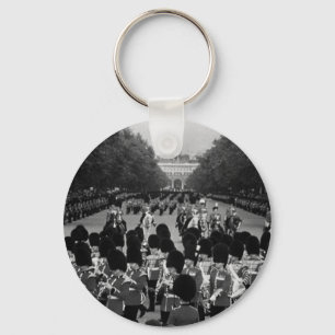 Vintage England Guards returning along the Mall Key Ring