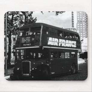 Vintage England London double decker bus Mouse Pad