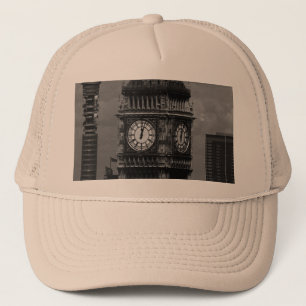 Vintage England London post office tower Big ben Trucker Hat