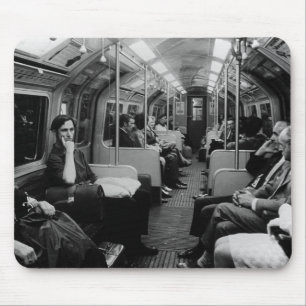 Vintage England London railway inside coach Mouse Pad