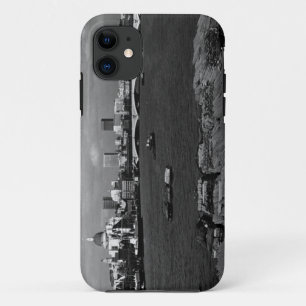 Vintage England London Thames river skyline city iPhone 11 Case
