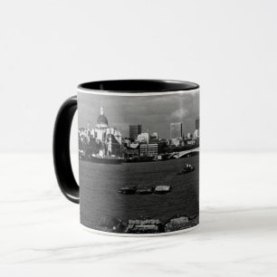 Vintage England London Thames river skyline city Mug