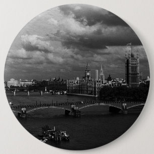 Vintage England London The River Thames 1970 6 Cm Round Badge