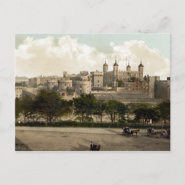Vintage England, London Tower Postcard (Front)