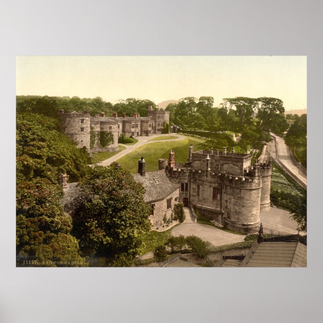 Vintage England, Skipton Castle, Yorkshire Poster (Front)
