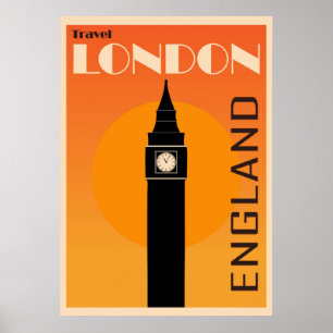 Vintage England Tower Clock Decor British Retro