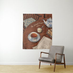 Vintage English Afternoon Tea Art Tapestry