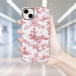 Vintage English Floral Toile de Jouy-Pink Case-Mate iPhone 14 Plus Case<br><div class="desc">Beautiful seamless toile de jouy pattern adapted from an English copperplate engraved design by John Munns ca 1770s featuring classical ruins,  seaport,  shepherd and floral garlands. Pink on white background.</div>