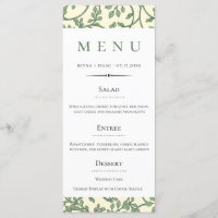 Vintage English Green Ivy Pattern Wedding