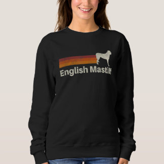 Vintage English Mastiff Retro Mum Dad Dog Sweatshirt