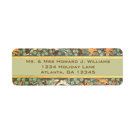 Vintage English Rabbit Hunt Return Address Return Address Label