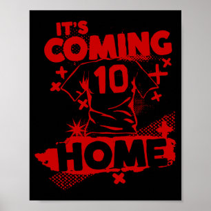 Vintage English Retro Grunge England Soccer T Shir Poster
