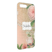 Vintage English Roses Glam Old Hollywood Regency Uncommon iPhone Case (Back/Right)