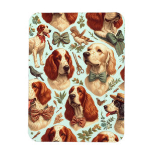 Vintage English Setter  Seamless Magnet