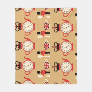 Vintage English tea: seamless pattern. Fleece Blanket